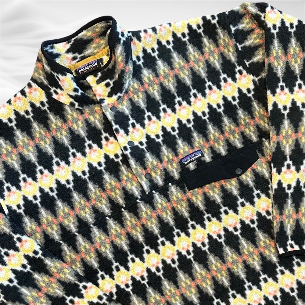 Patagonia Men's Medium Synchilla Snap-T Fleece Pullover Forest Carpet Rare